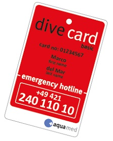 AquaMed Dive Card Basic